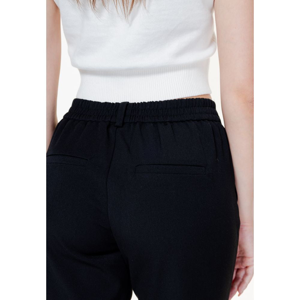 Чорні поліестерові джинси та штани Vero Moda