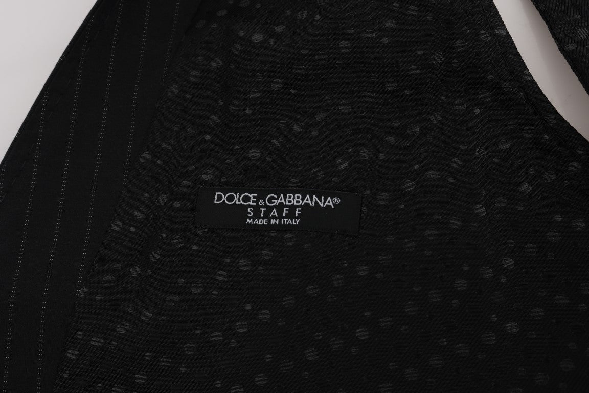 Елегантний чоловічий жилет Dolce &amp; Gabbana в сіру смужку