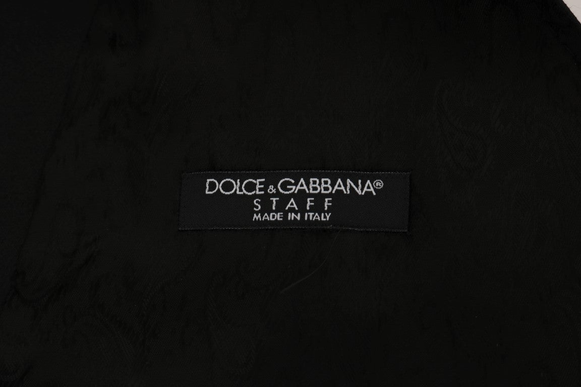 Витончений чорний однобортний жилет Dolce &amp; Gabbana