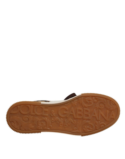 Багатобарвні шкіряні низькі кросівки Dolce &amp; Gabbana Miami