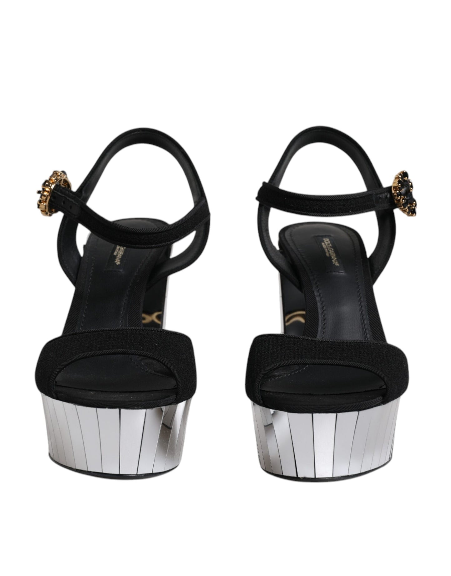 Босоніжки на платформі Dolce &amp; Gabbana Black Mirror Heels