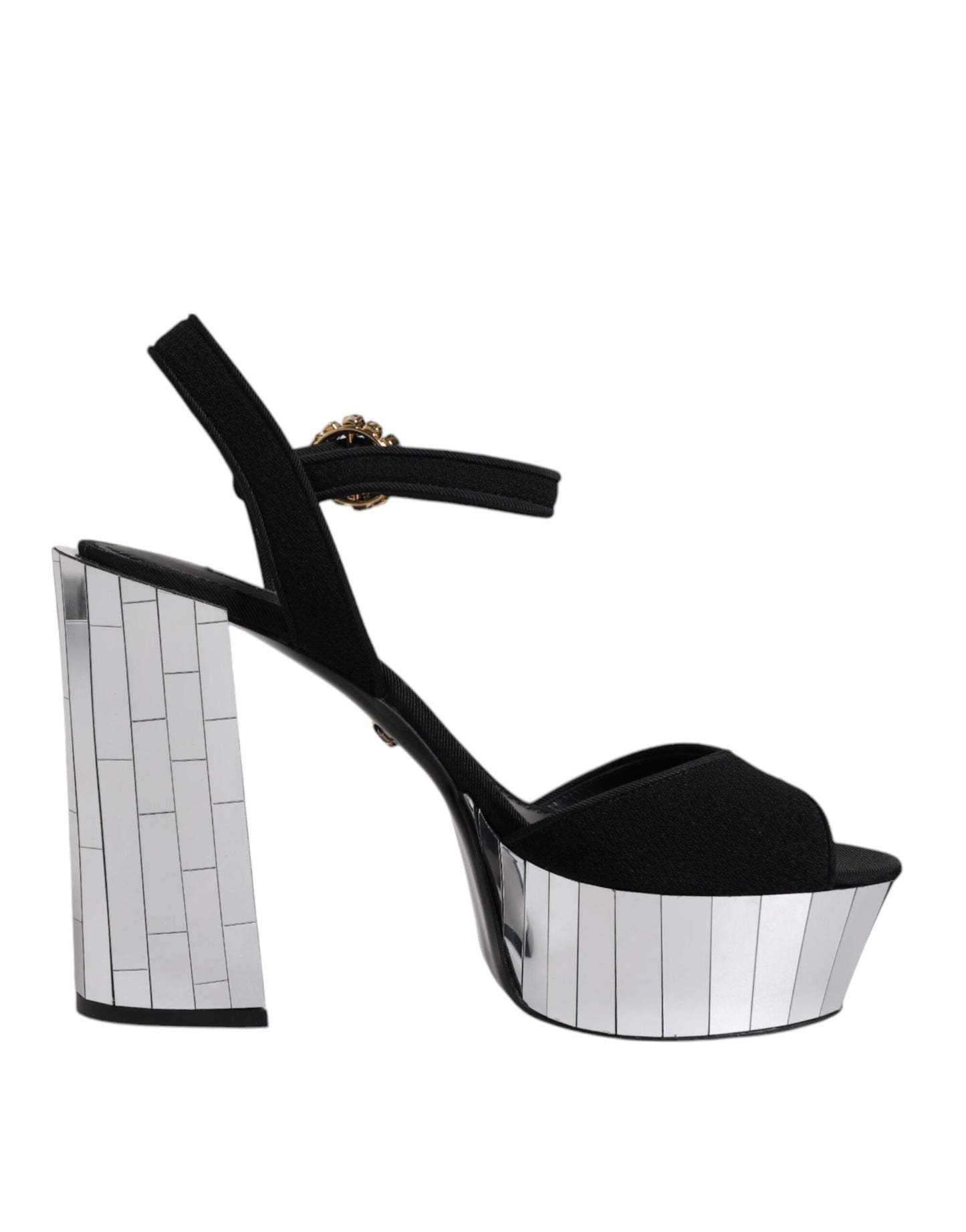 Босоніжки на платформі Dolce &amp; Gabbana Black Mirror Heels