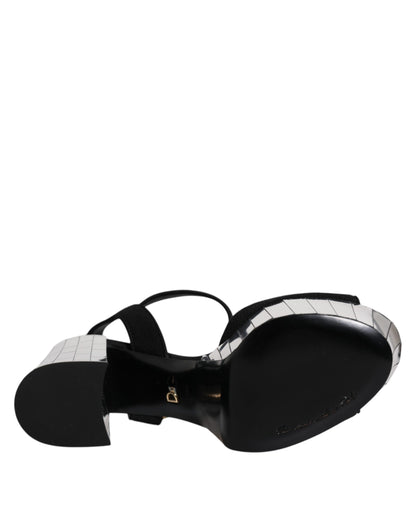 Босоніжки на платформі Dolce &amp; Gabbana Black Mirror Heels