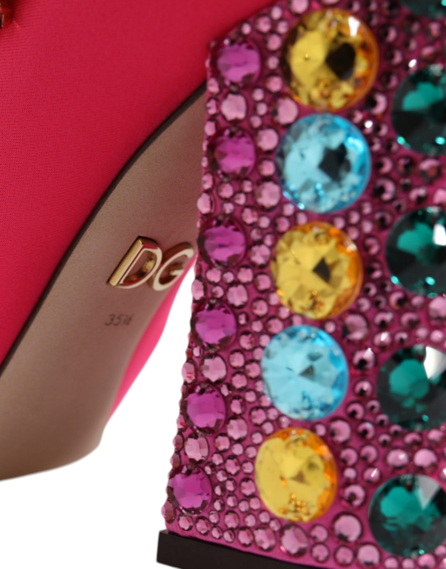 Високі черевики Dolce &amp; Gabbana з рожевого нейлону Crystal Vally