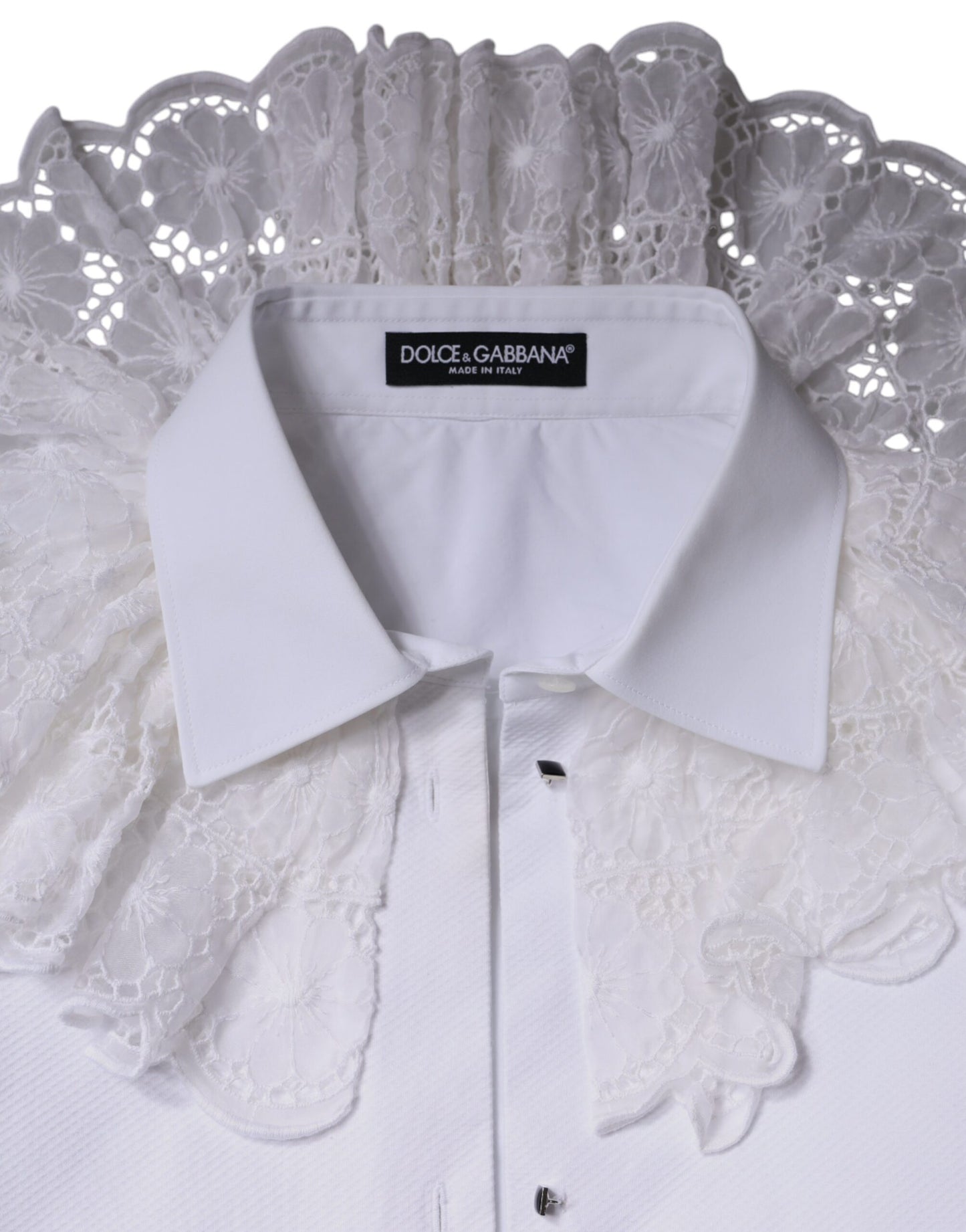 Dolce &amp; Gabbana Біла бавовняна сорочка-блуза з попліну