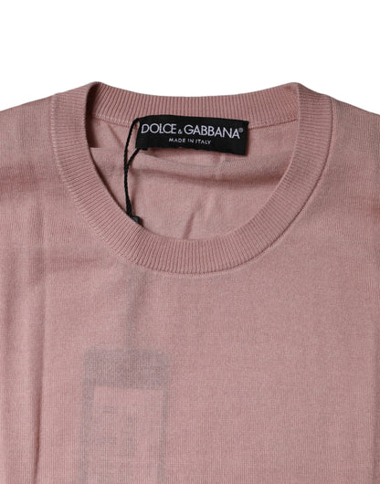 В'язана безрукавка з рожевого кашеміру Dolce &amp; Gabbana