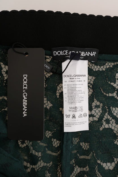 Вузькі штани Dolce &amp; Gabbana з високою талією з квітковим мереживом