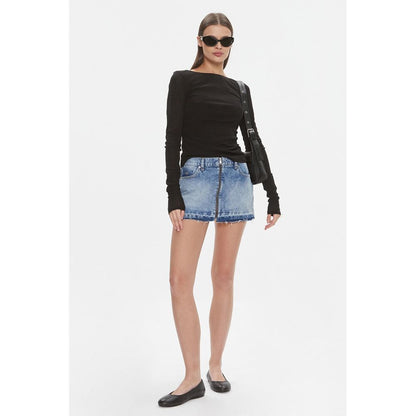Синя бавовняна спідниця Tommy Hilfiger Jeans
