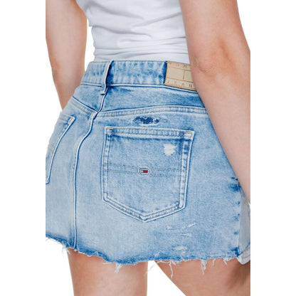 Світло-блакитна спідниця з переробленої бавовни Tommy Hilfiger Jeans