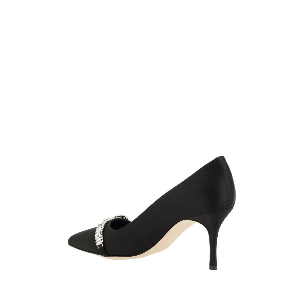 Атласні туфлі Manolo Blahnik Asapump