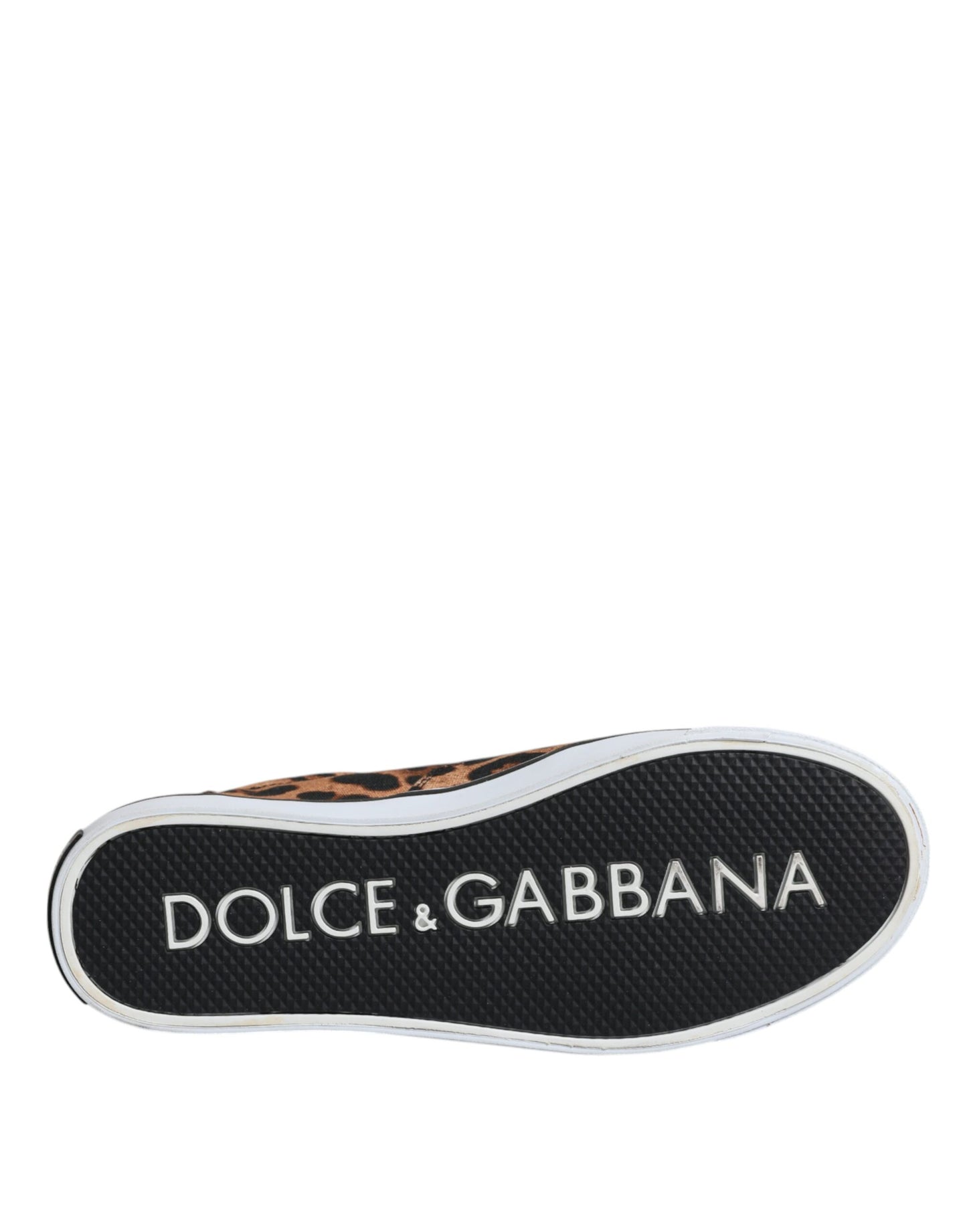 Коричневі бавовняні кросівки Dolce &amp; Gabbana з леопардовим логотипом