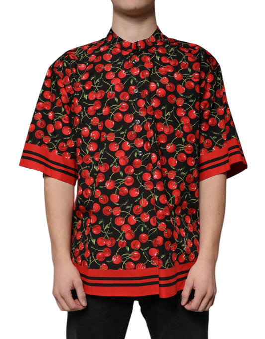 Бавовняна повсякденна сорочка Dolce &amp; Gabbana Black Cherry