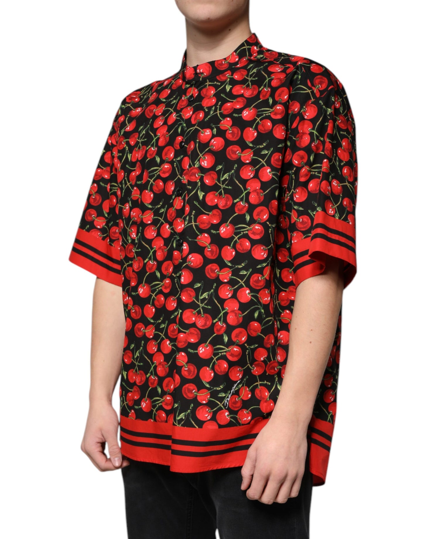 Бавовняна повсякденна сорочка Dolce &amp; Gabbana Black Cherry