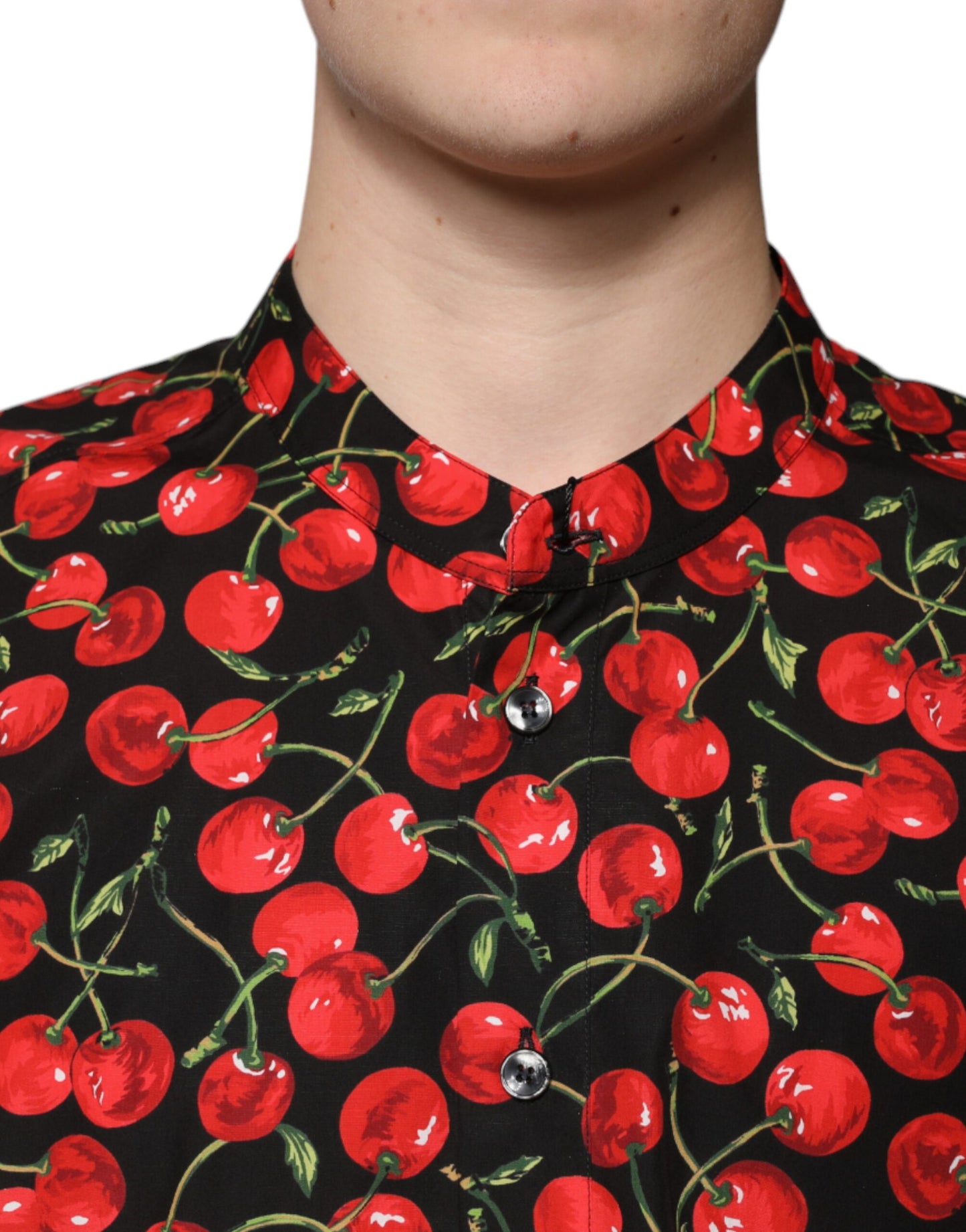 Бавовняна повсякденна сорочка Dolce &amp; Gabbana Black Cherry