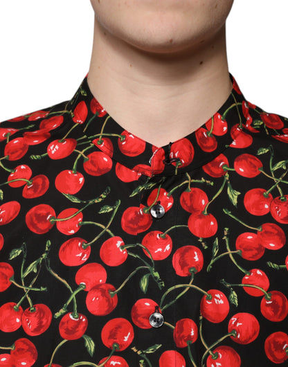 Бавовняна повсякденна сорочка Dolce &amp; Gabbana Black Cherry