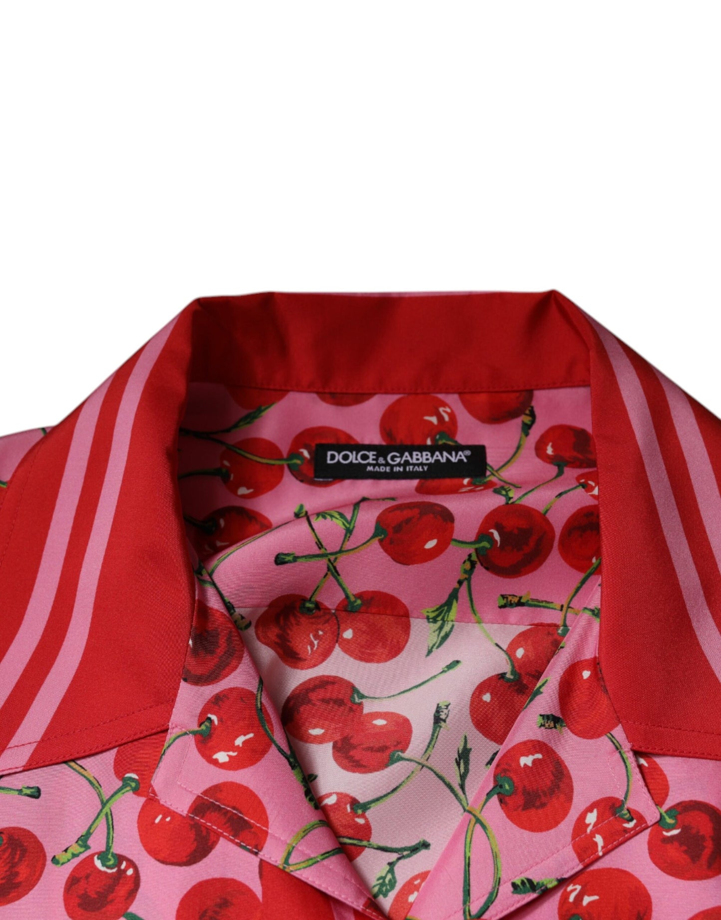Шовкова повсякденна сорочка Dolce &amp; Gabbana Pink Cherry