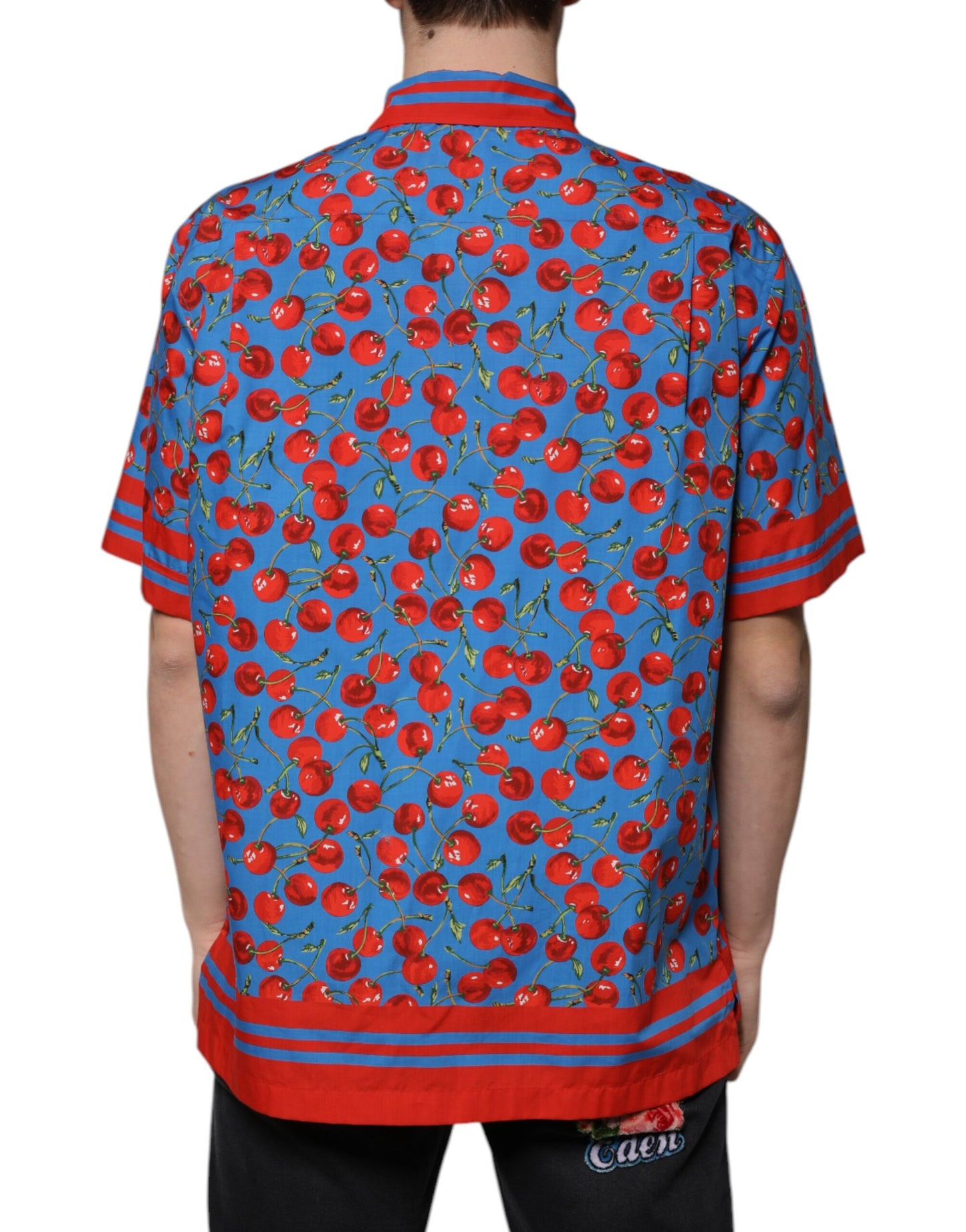 Бавовняна повсякденна сорочка Dolce &amp; Gabbana Blue Cherry