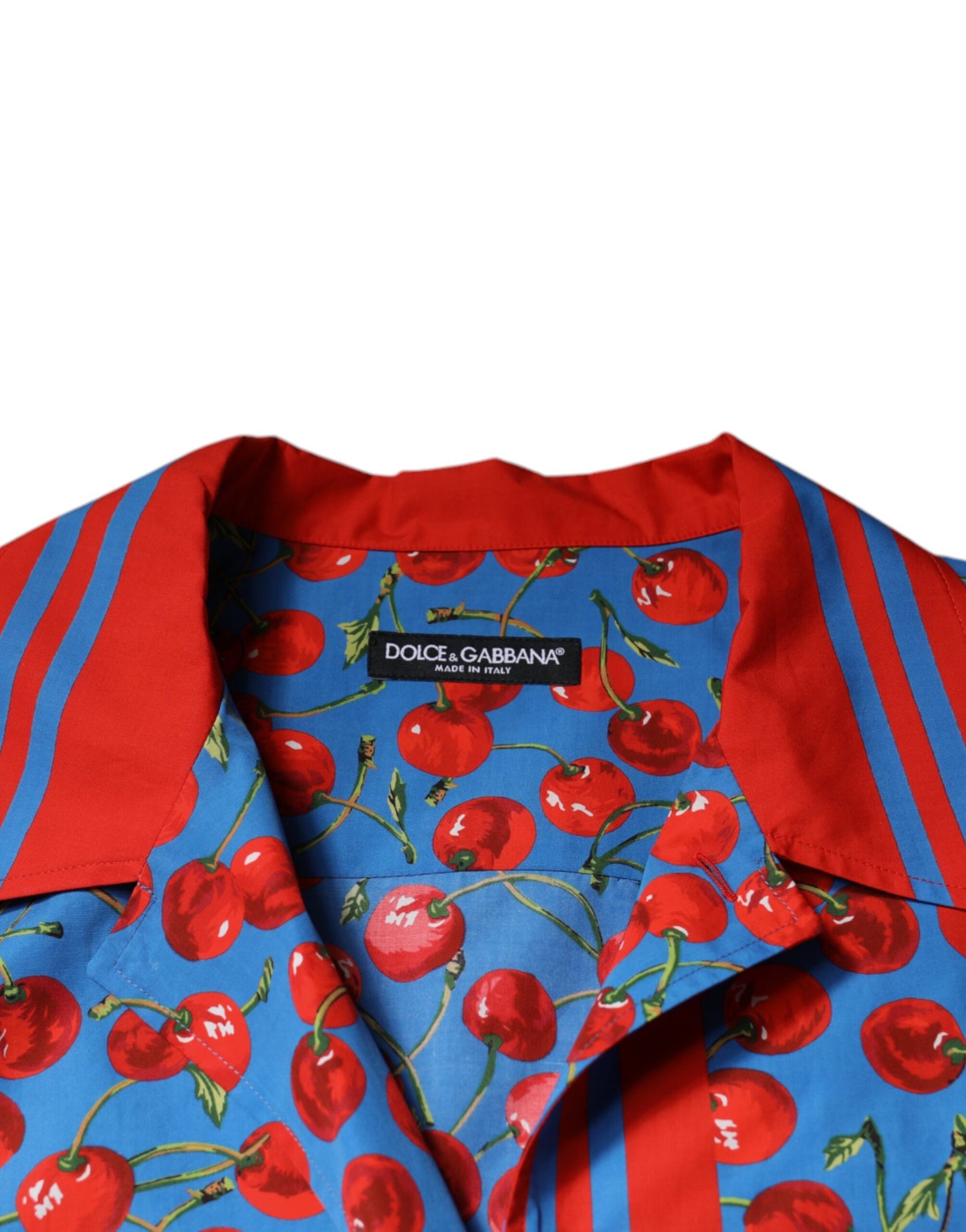 Бавовняна повсякденна сорочка Dolce &amp; Gabbana Blue Cherry