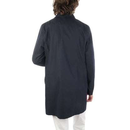 Бавовняна синя куртка Aquascutum