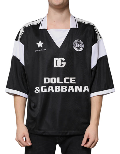 Футболка Dolce &amp; Gabbana Black White Sicilia з короткими рукавами