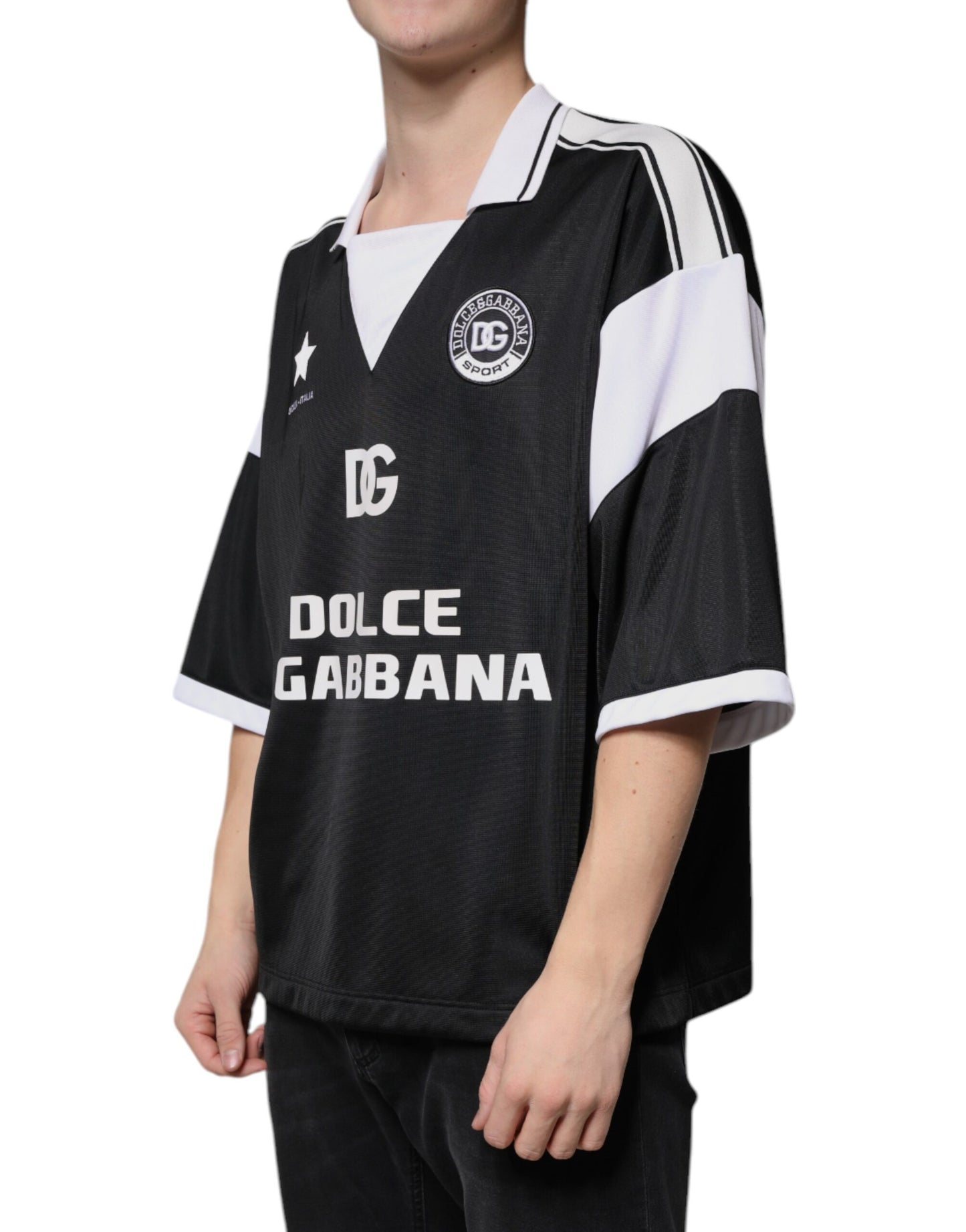 Футболка Dolce &amp; Gabbana Black White Sicilia з короткими рукавами