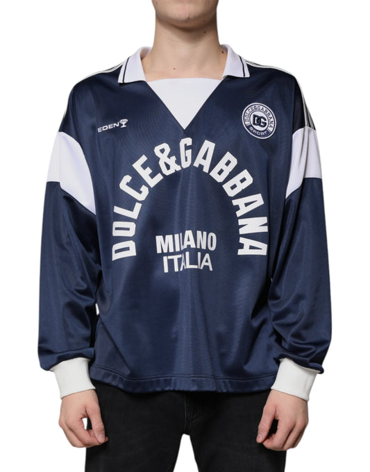 Футболка з довгим рукавом Dolce &amp; Gabbana Blue White Milano