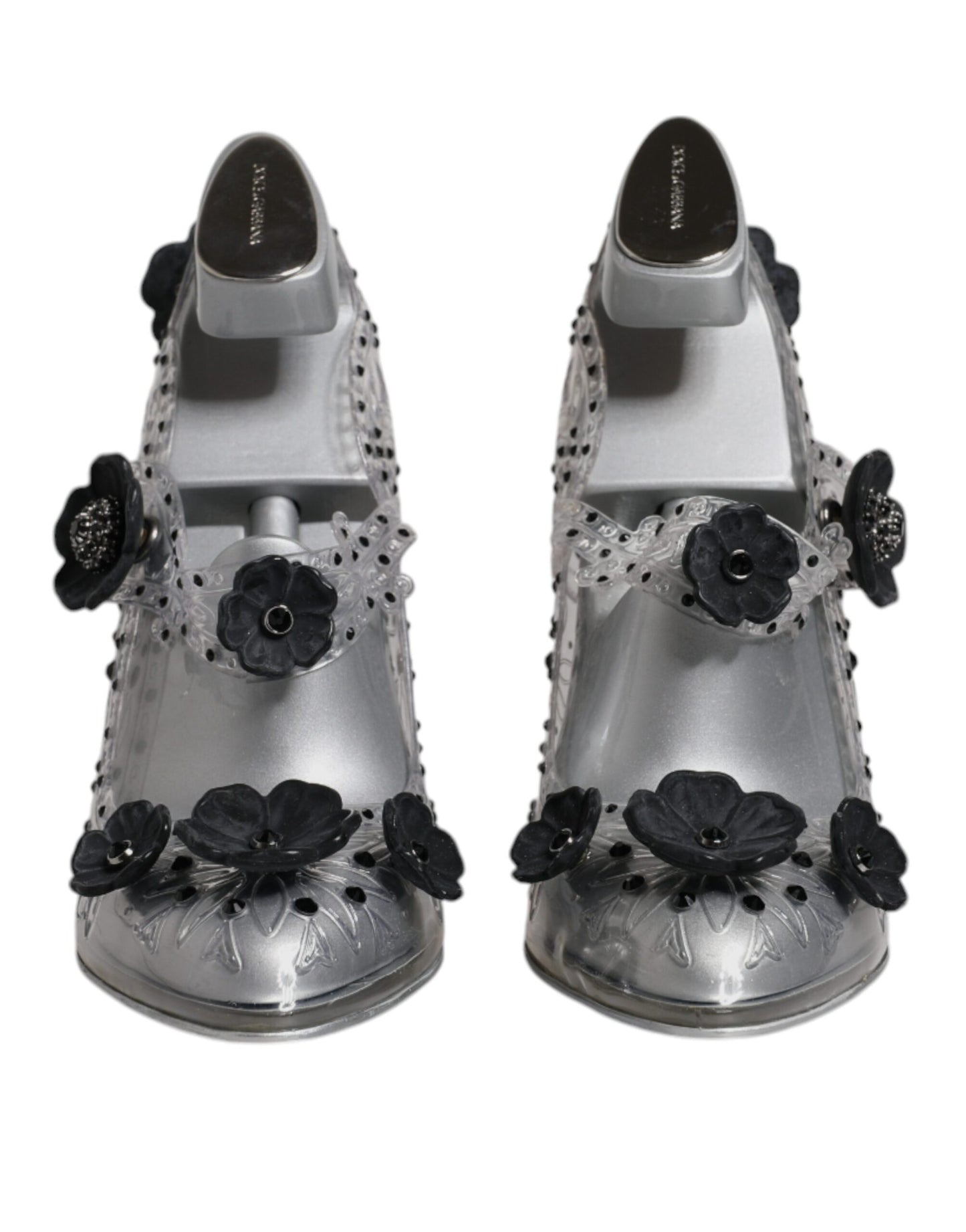Туфлі Dolce &amp; Gabbana Clear Floral Crystal CINDERELLA на підборах