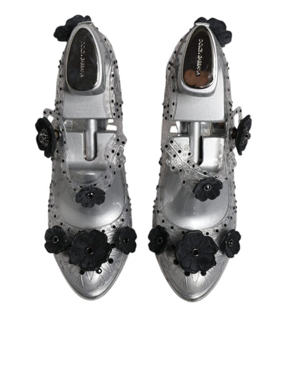 Туфлі Dolce &amp; Gabbana Clear Floral Crystal CINDERELLA на підборах