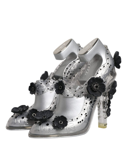 Туфлі Dolce &amp; Gabbana Clear Floral Crystal CINDERELLA на підборах