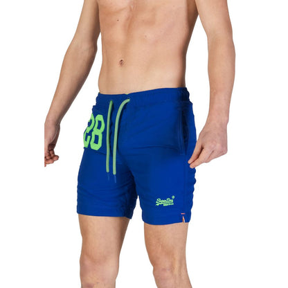 Синій поліестеровий купальник Superdry