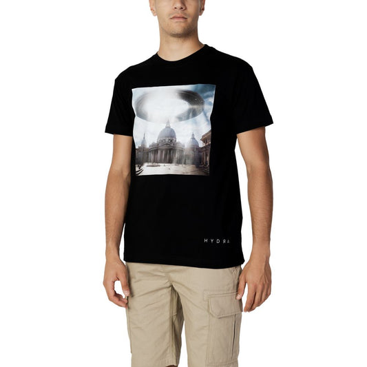 Чорна бавовняна футболка Hydra Clothing