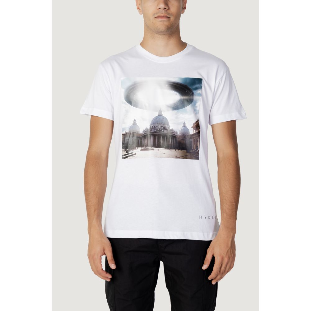 Біла бавовняна футболка Hydra Clothing
