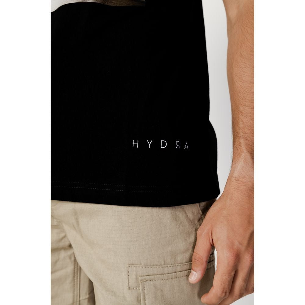 Чорна бавовняна футболка Hydra Clothing