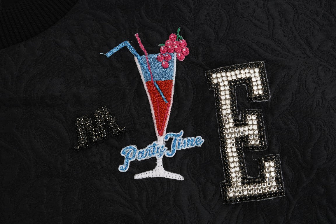 Чорний светр Dolce &amp; Gabbana Enchanted Crystal Embellished