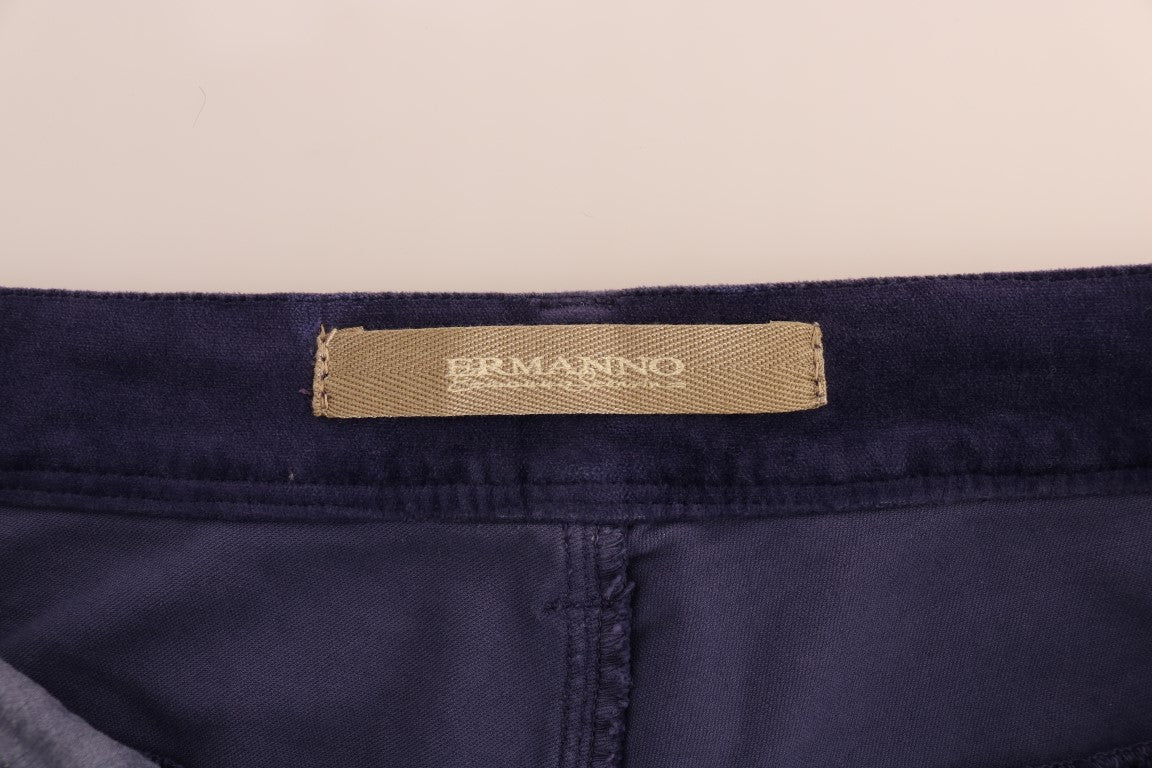 Розкішні фіолетові вельветові брюки-кльош Ermanno Scervino