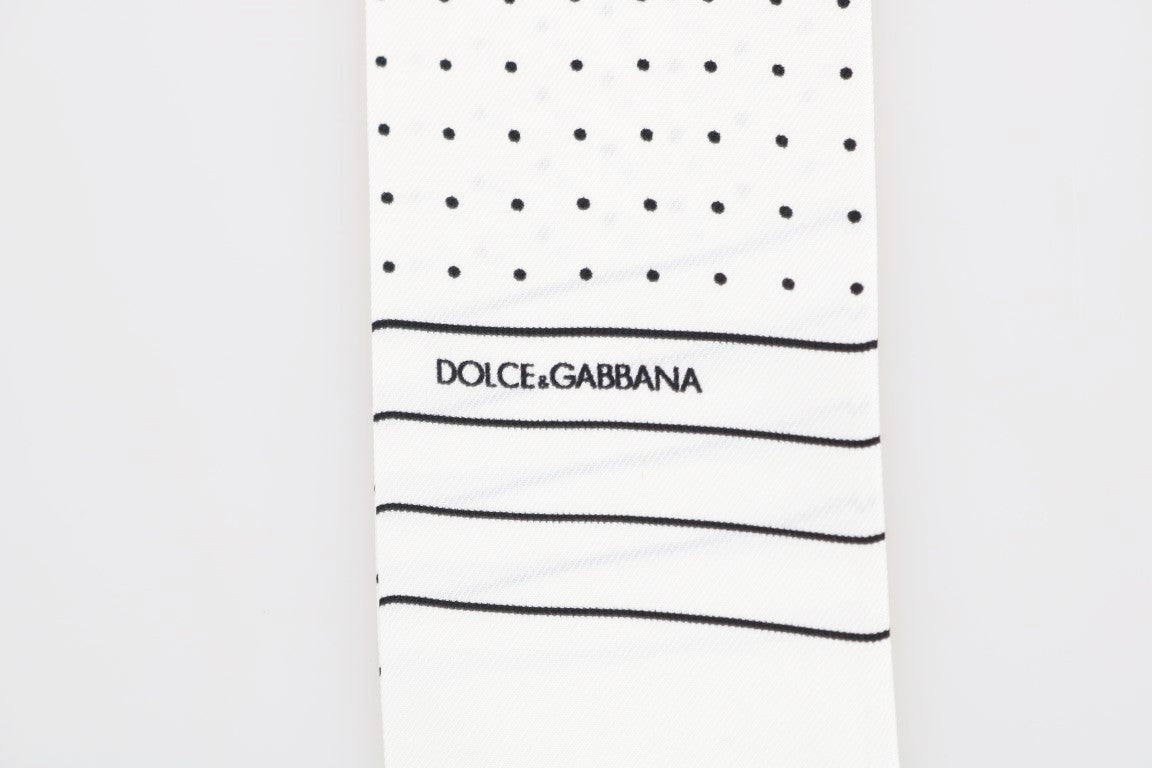 Елегантний чоловічий шарф Dolce &amp; Gabbana у шовковий горошок