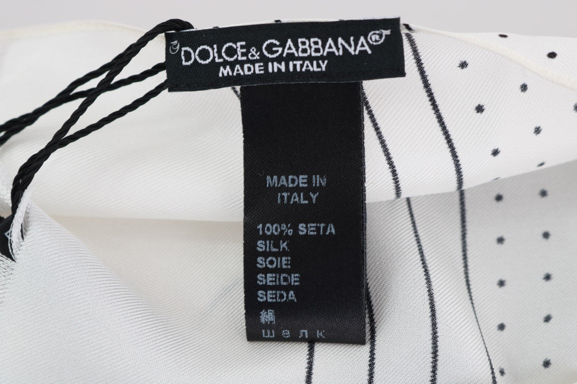 Елегантний чоловічий шарф Dolce &amp; Gabbana у шовковий горошок