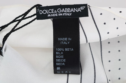 Елегантний чоловічий шарф Dolce &amp; Gabbana у шовковий горошок