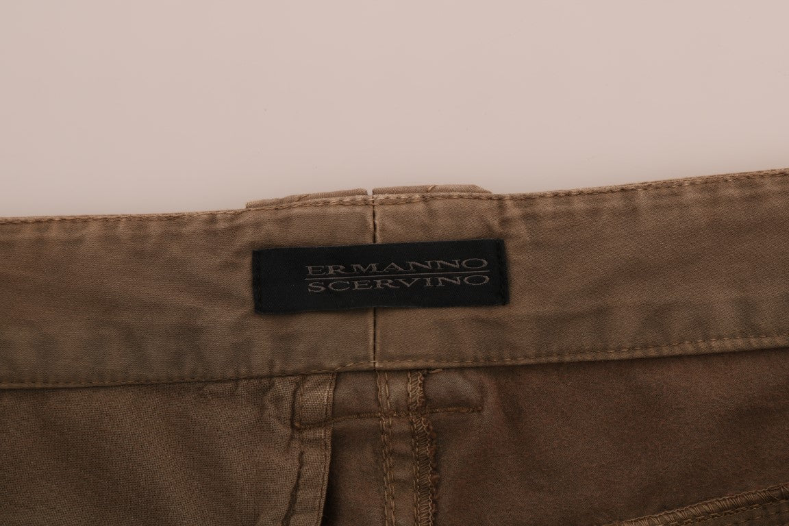 Коричневі повсякденні бавовняні штани Ermanno Scervino Chic