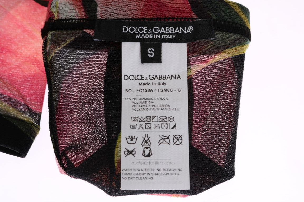 Нейлонові стрейч-панчохи з квітковим принтом Dolce &amp; Gabbana
