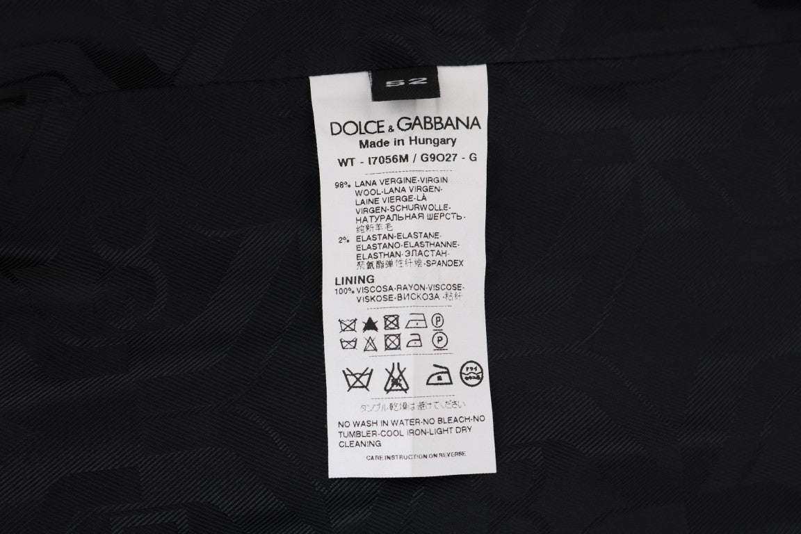 Елегантний сірий жилет із суміші вовни в смужку Dolce &amp; Gabbana