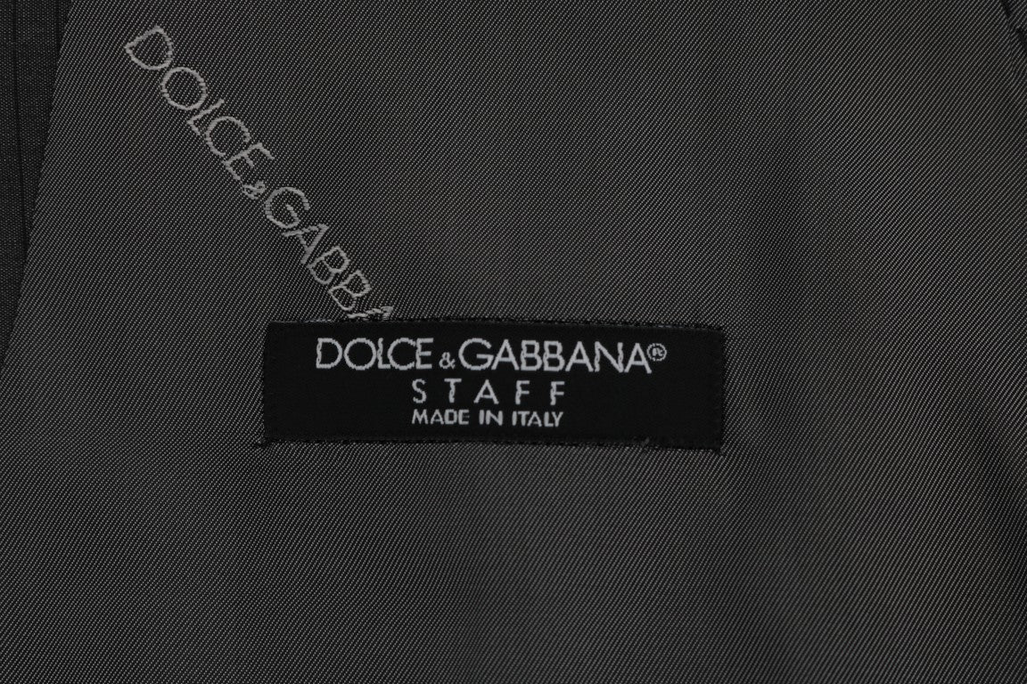 Витончений сірий однобортний жилет Dolce &amp; Gabbana