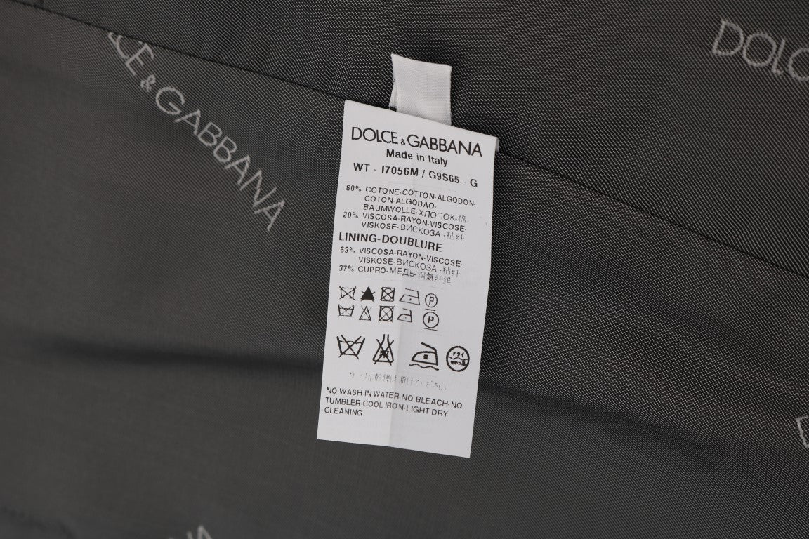 Витончений сірий однобортний жилет Dolce &amp; Gabbana