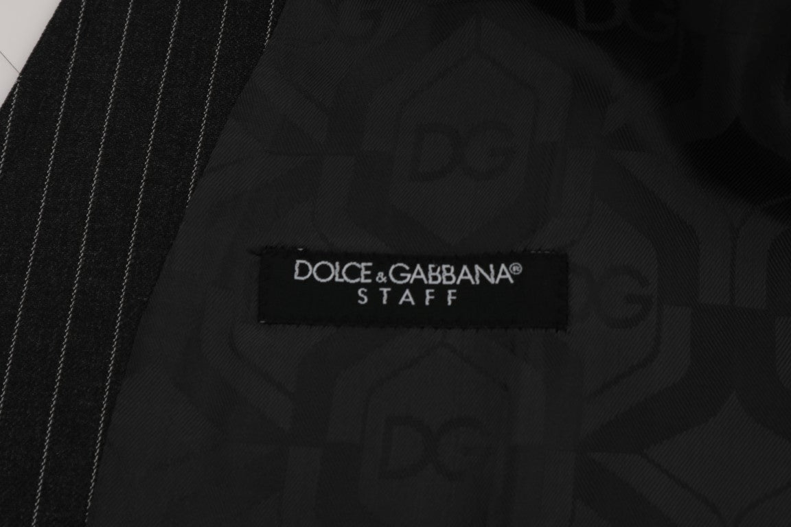 Елегантний сірий жилет у смужку Dolce &amp; Gabbana