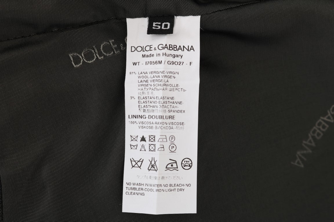 Елегантний сірий однобортний жилет Dolce &amp; Gabbana в смужку
