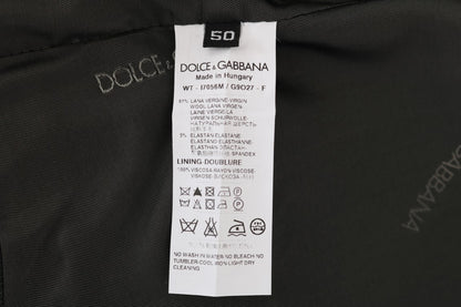 Елегантний сірий однобортний жилет Dolce &amp; Gabbana в смужку