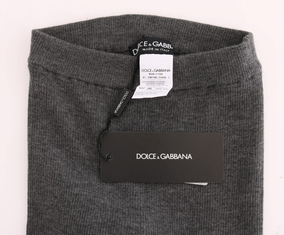Шикарні сірі кашемірові колготки з високою талією Dolce &amp; Gabbana