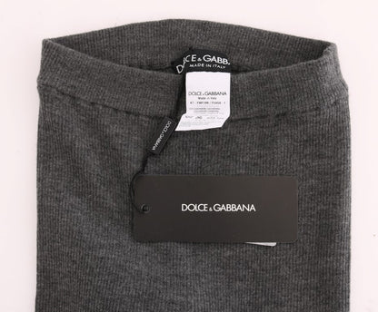 Шикарні сірі кашемірові колготки з високою талією Dolce &amp; Gabbana