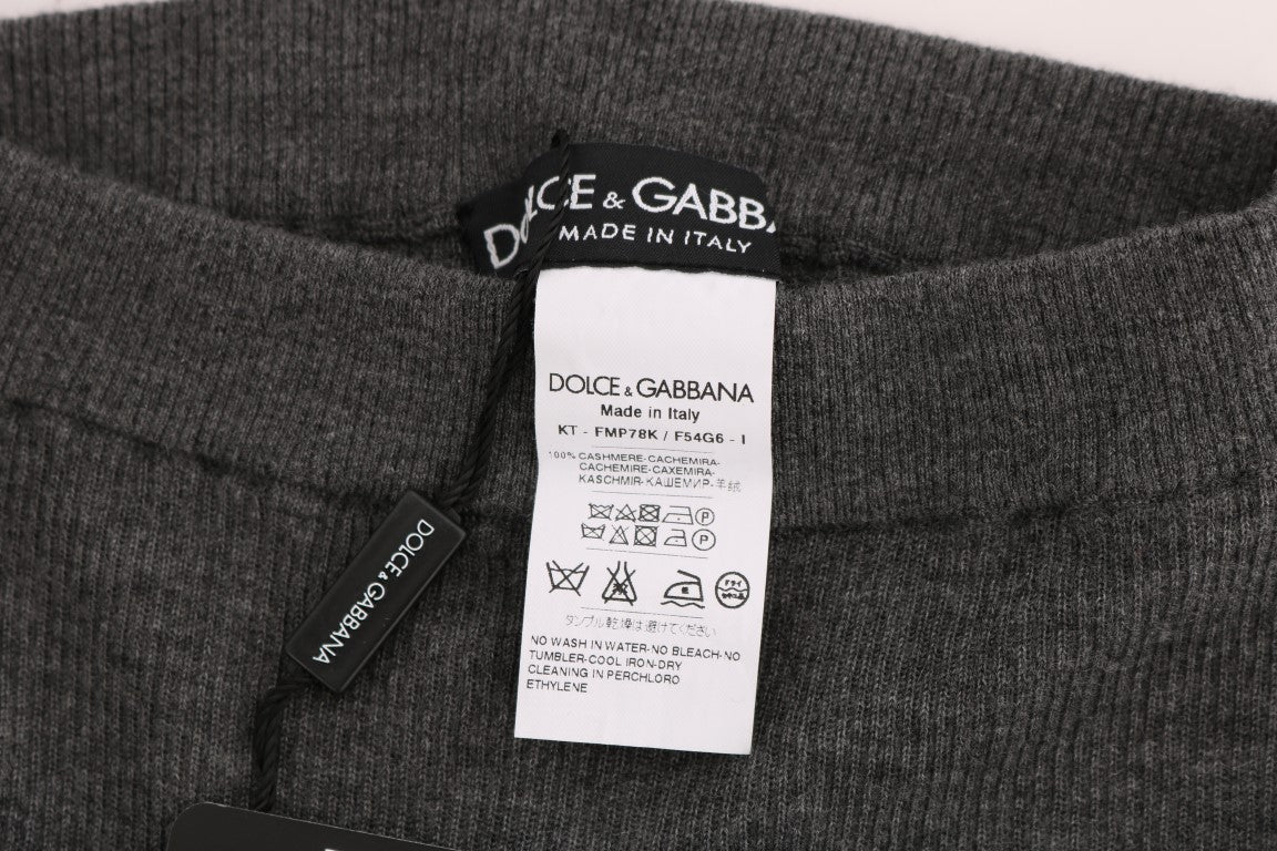 Шикарні сірі кашемірові колготки з високою талією Dolce &amp; Gabbana