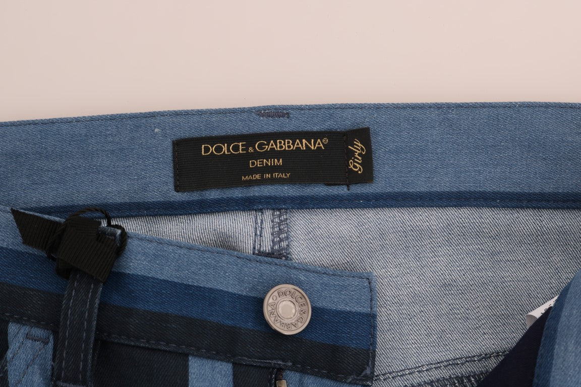 Приталені джинси Dolce &amp; Gabbana Chic у синю смужку